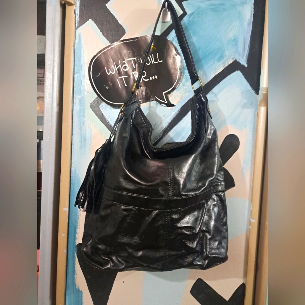 Black leather bonita bag